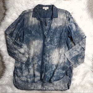 Anthropologie Cloth & Stone bleach chambray shirt